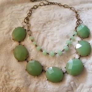 Necklace/bracelet combo beautiful jade color